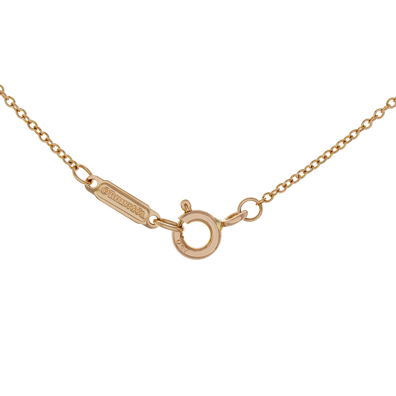 Exclusive Tiffany & Co. 18K Rose Gold Twist Knot Pendant — Side View