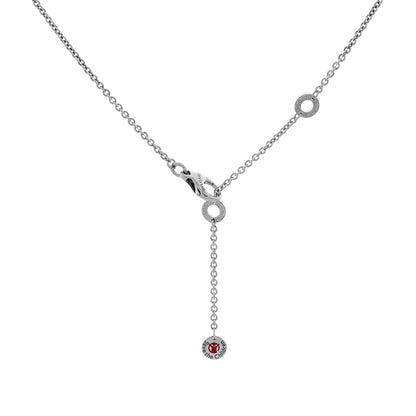 Exclusive Bulgari Sterling Silver Ceramic Save The Children Pendant Necklace — Back View