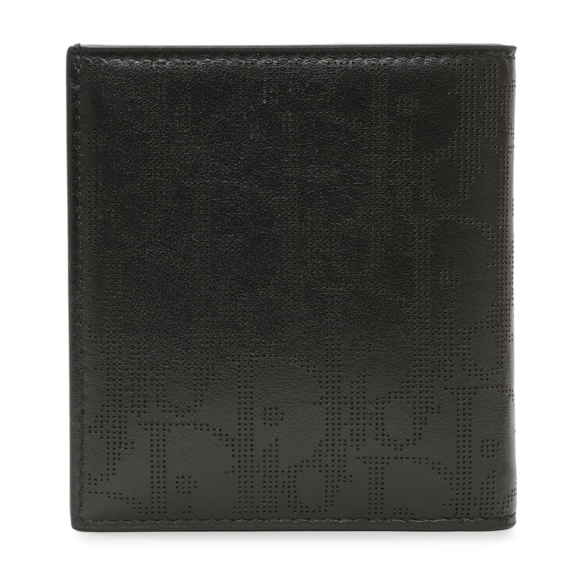Exclusive Christian Dior Black Calfskin Perforated Oblique Vertical Card Holder — Side View