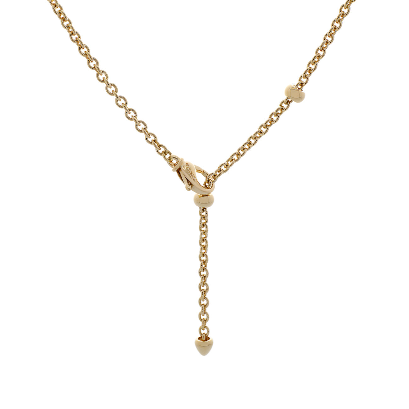 Exclusive Bulgari 18K Yellow Gold Chain Necklace — Side View