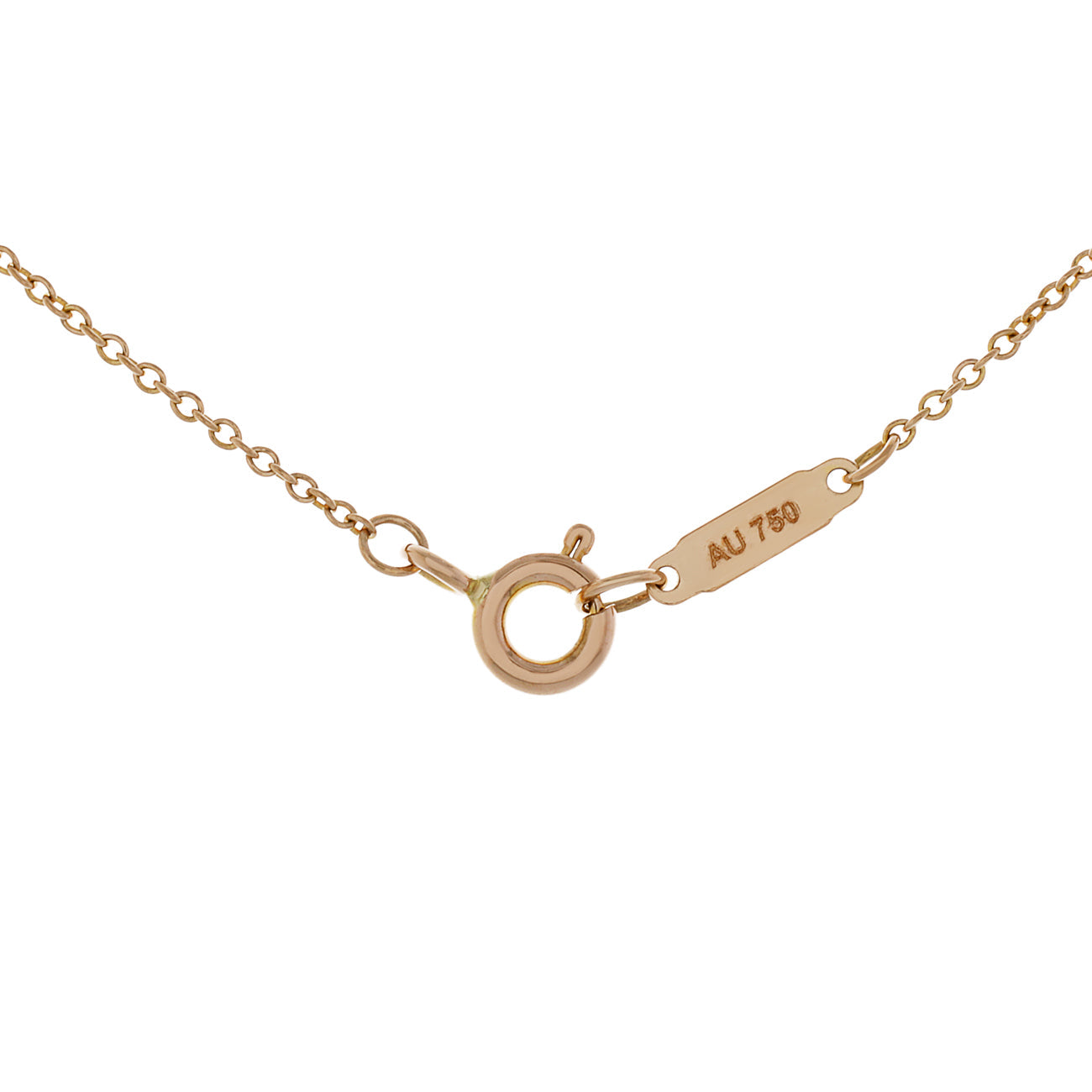Exclusive Tiffany & Co. 18K Rose Gold Twist Knot Pendant — Back View