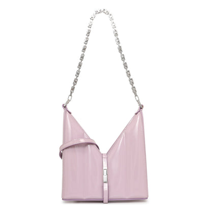 Exclusive Givenchy Lilac Padded Patent Small Cut Out Shoulder Bag — Front View