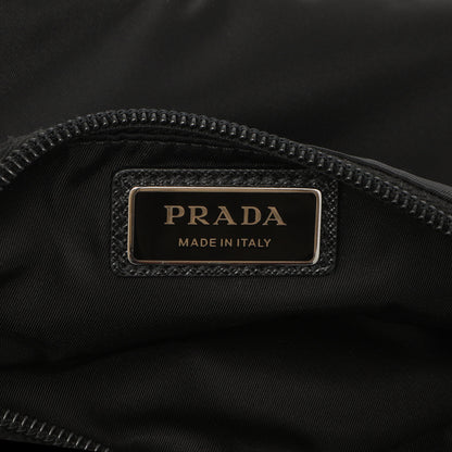 Exclusive Prada Black Re-Nylon Belt Bag — Detail View