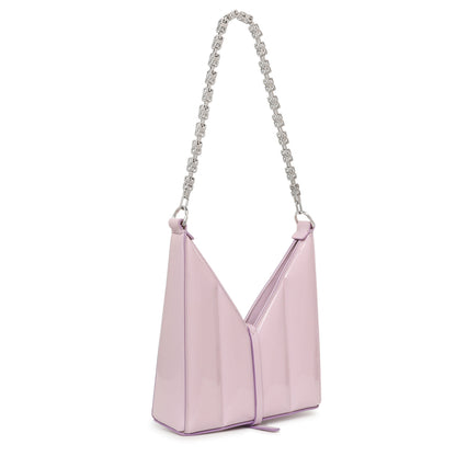 Exclusive Givenchy Lilac Padded Patent Small Cut Out Shoulder Bag — Side View