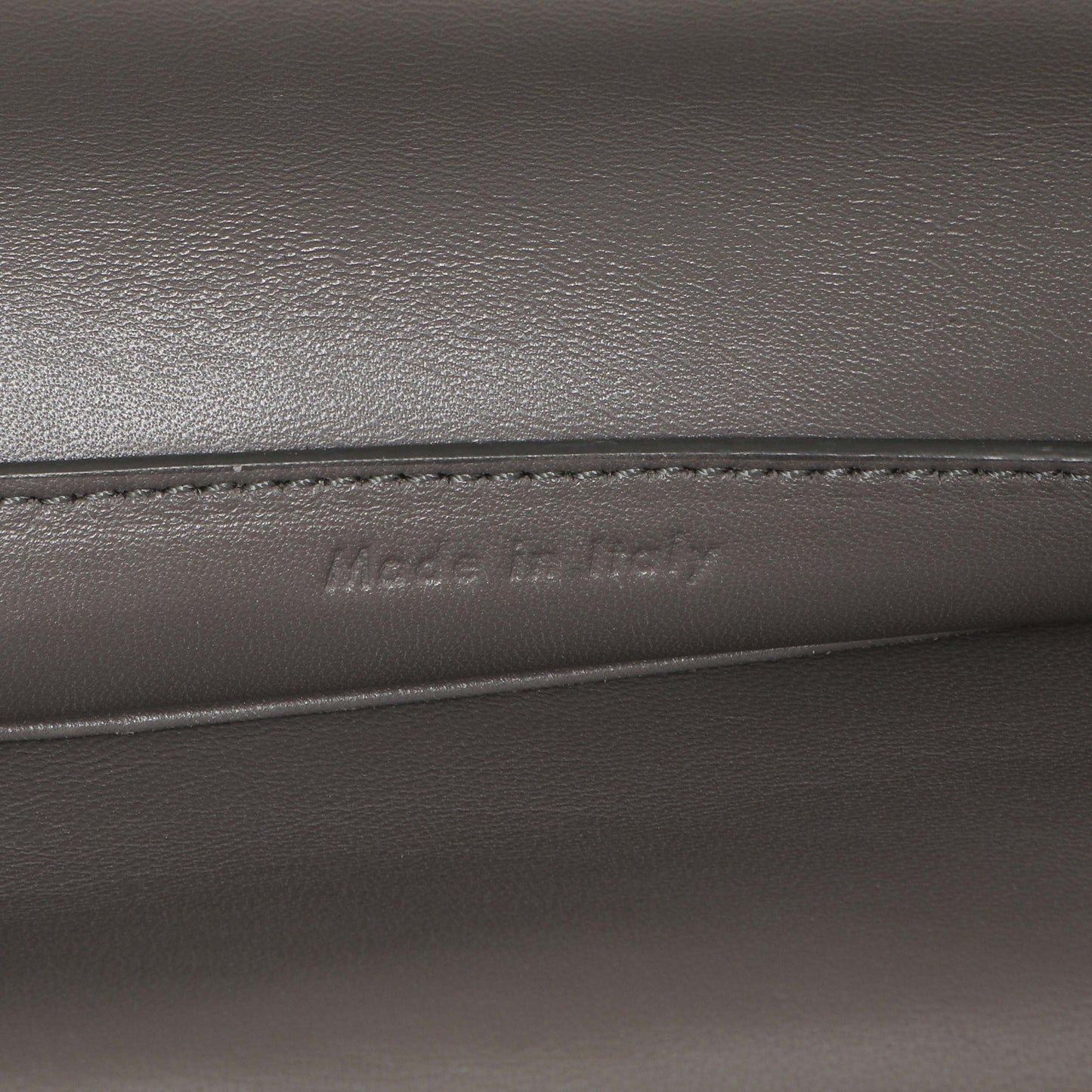 Exclusive Celine Light Grey Smooth Calfskin Mini Clasp Bag — Lifestyle View