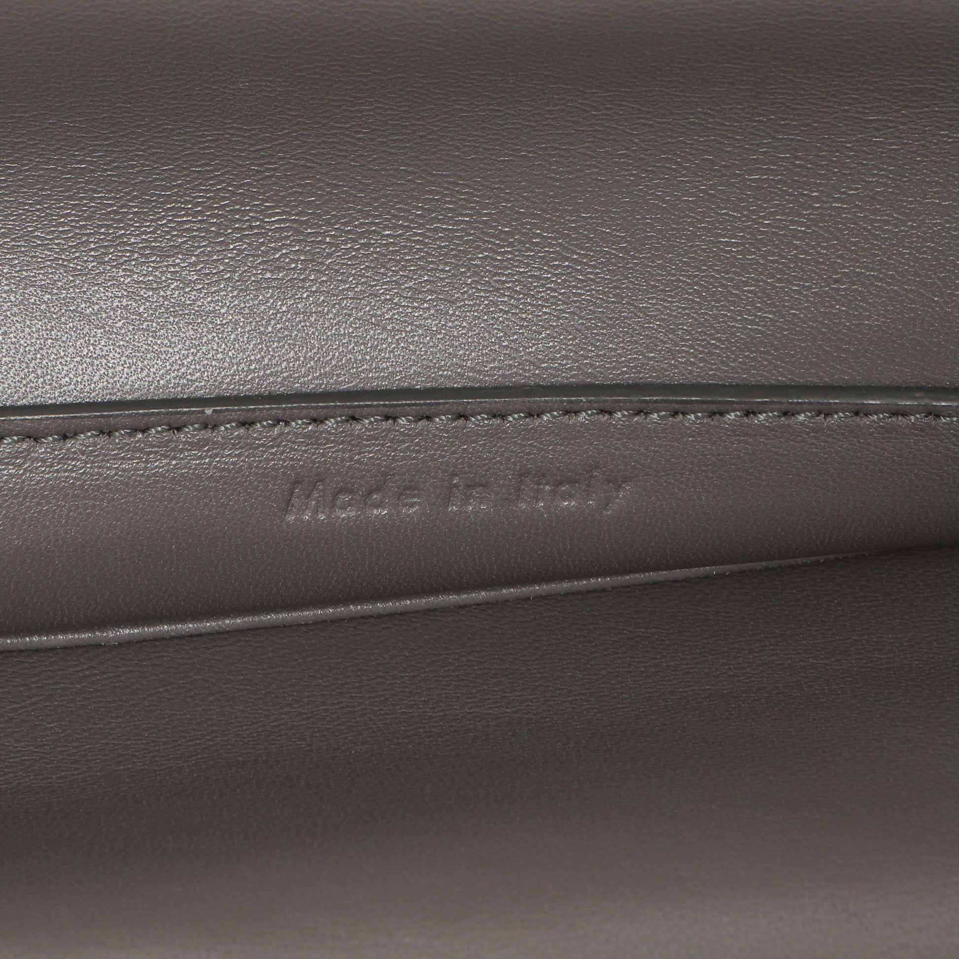 Exclusive Celine Light Grey Smooth Calfskin Mini Clasp Bag — Lifestyle View