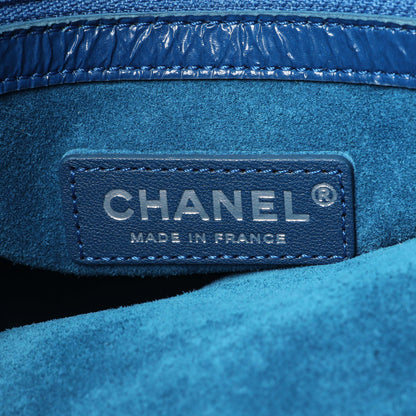 Exclusive Chanel Blue Crumpled Patent Leather Droplet Hobo — Alternate View 7