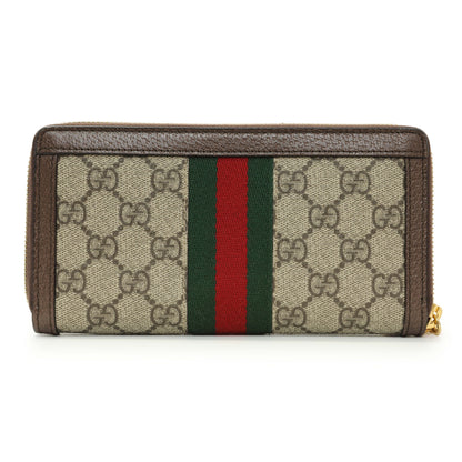 Exclusive Gucci GG Supreme Monogram Web Ophidia Zip Around Wallet — Side View
