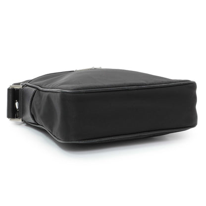 Exclusive Prada Black Re-Nylon Messenger Bag — Back View