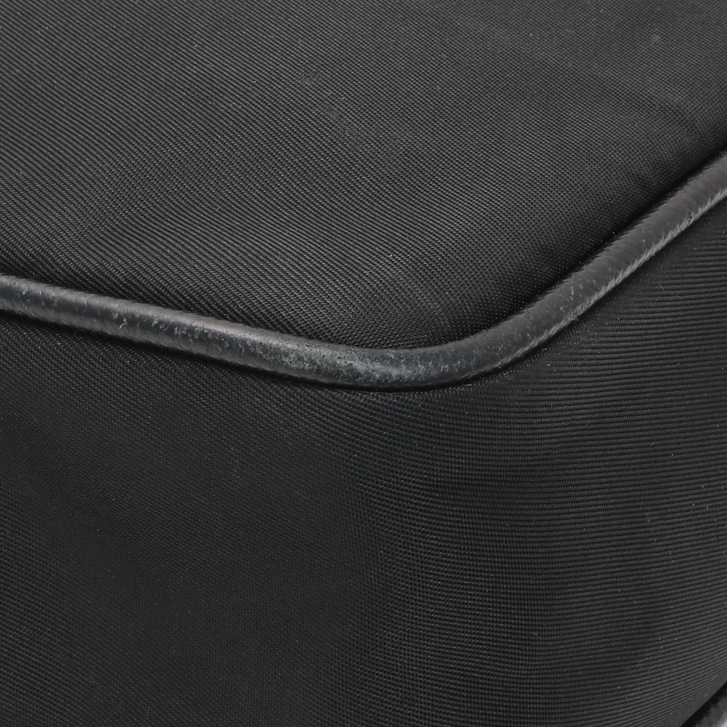 Exclusive Prada Black Re-Nylon Messenger Bag — Top View