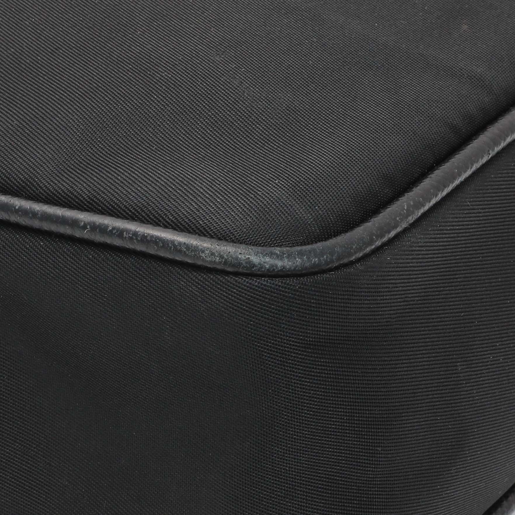 Exclusive Prada Black Re-Nylon Messenger Bag — Top View