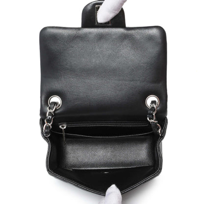 Exclusive Chanel Black Quilted Lambskin Mini Square Flap — Top View