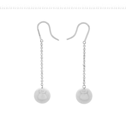 Exclusive Tiffany & Co. Sterling Silver HardWear Ball Drop Earrings — Side View
