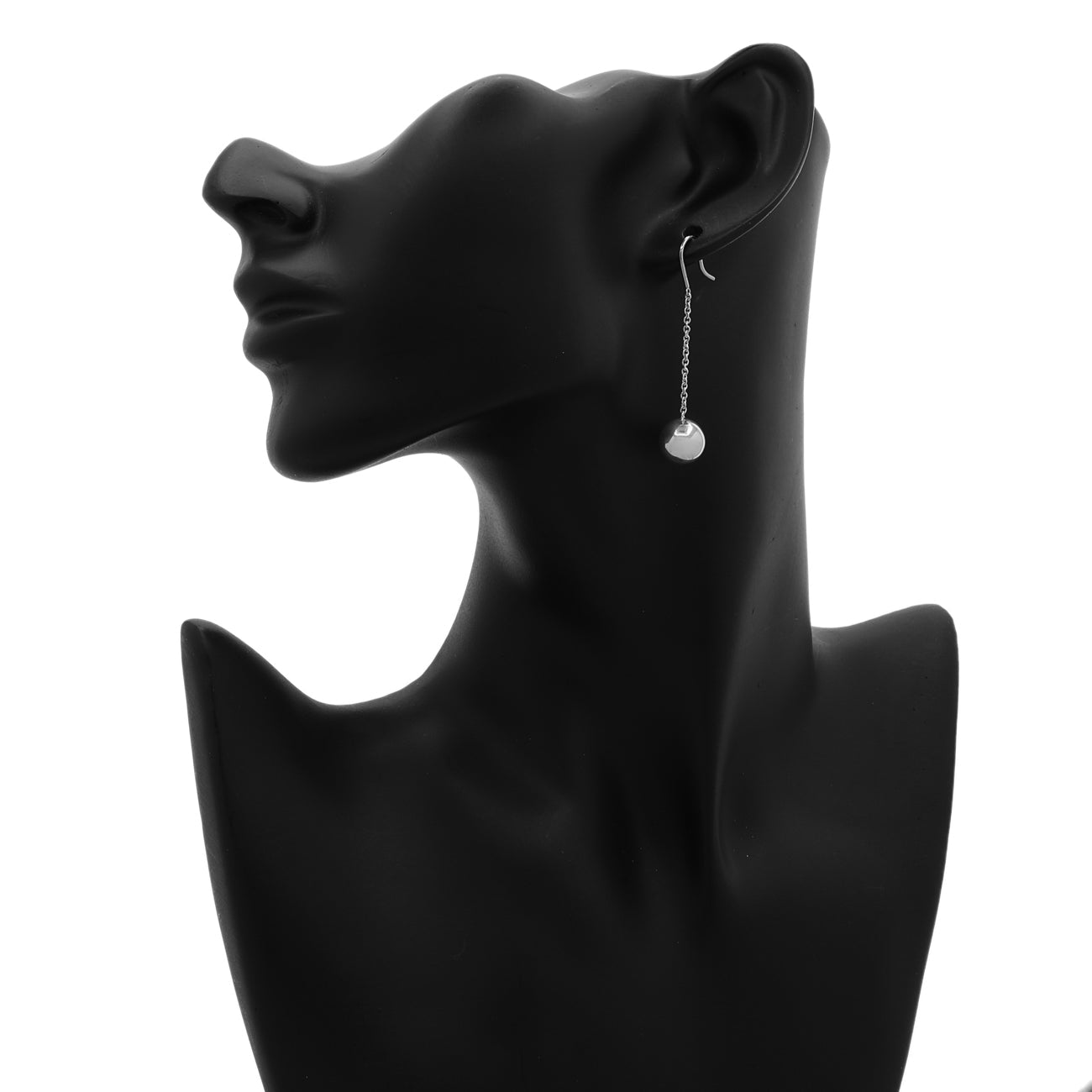 Exclusive Tiffany & Co. Sterling Silver HardWear Ball Drop Earrings — Back View