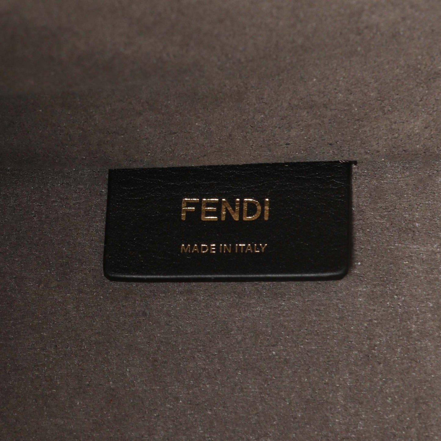 Exclusive Fendi Dove Grey Chenille Vitello Cher Sunshine FF Motif Medium Tote — Detail View