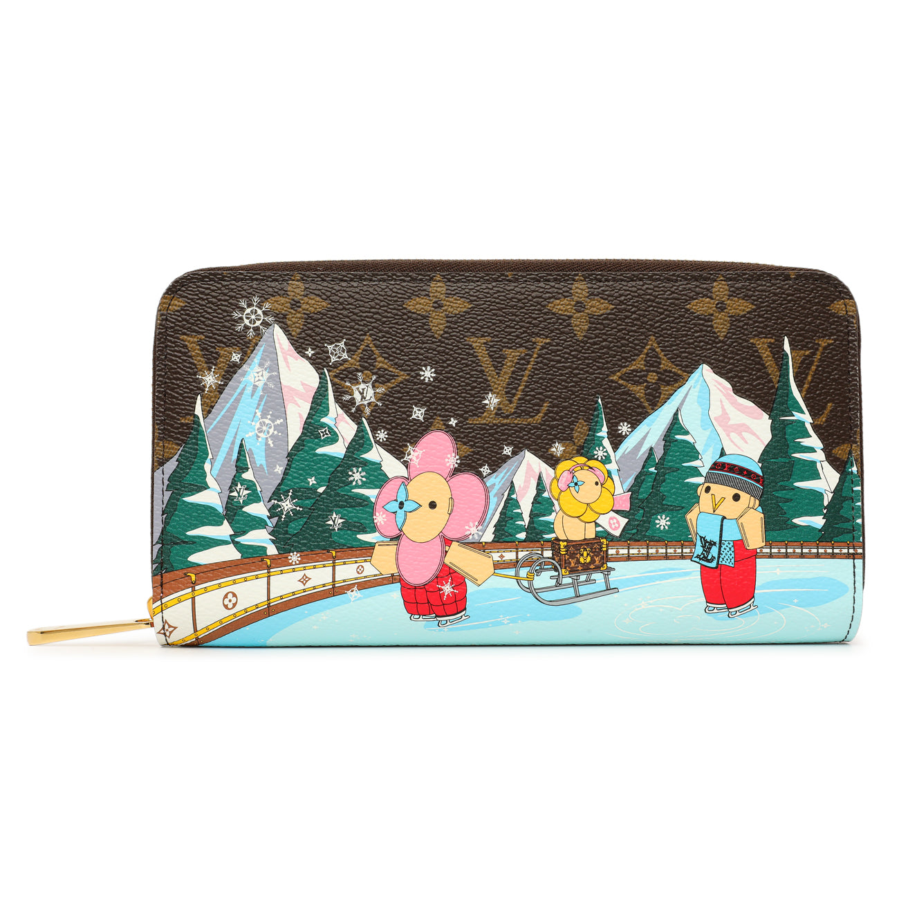 Exclusive Louis Vuitton 2023 Christmas Animation Zippy Wallet — Front View