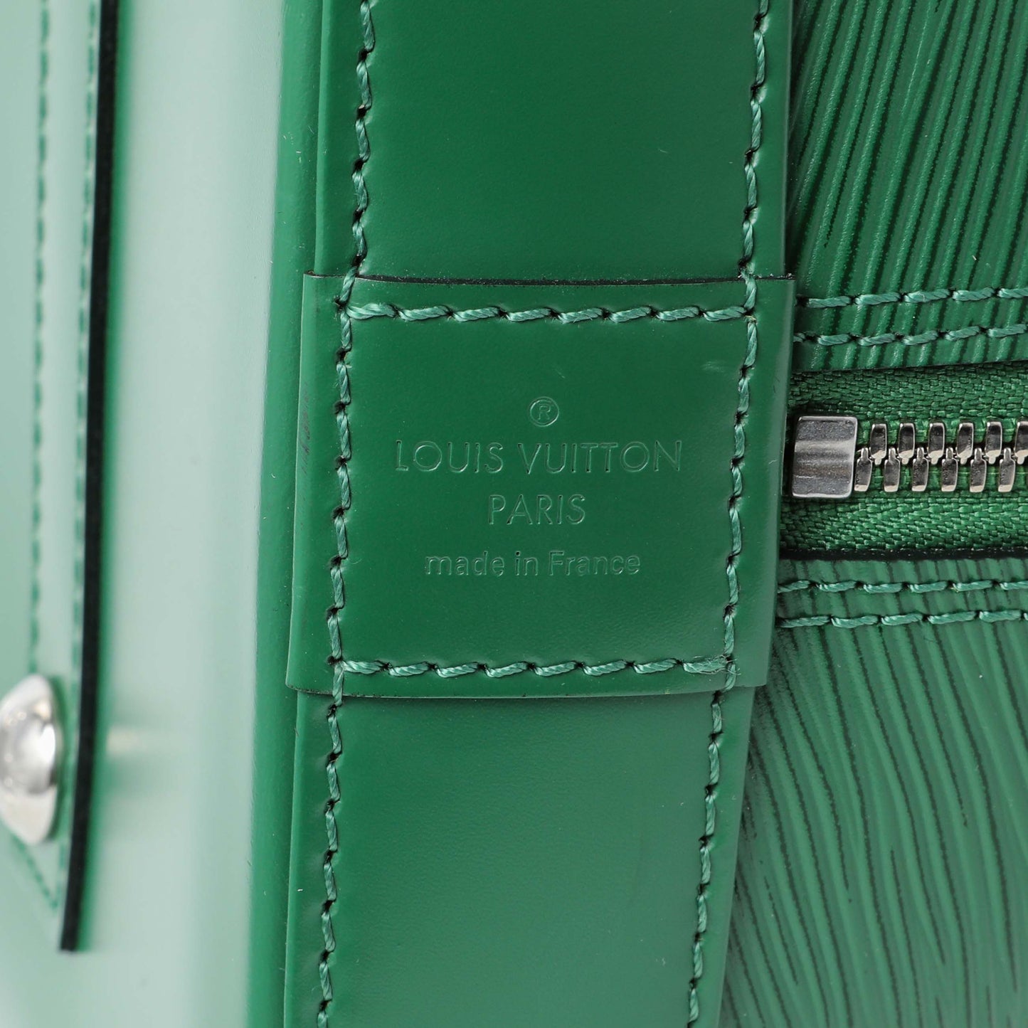 Exclusive Louis Vuitton Green Epi Alma GM — Alternate View 9