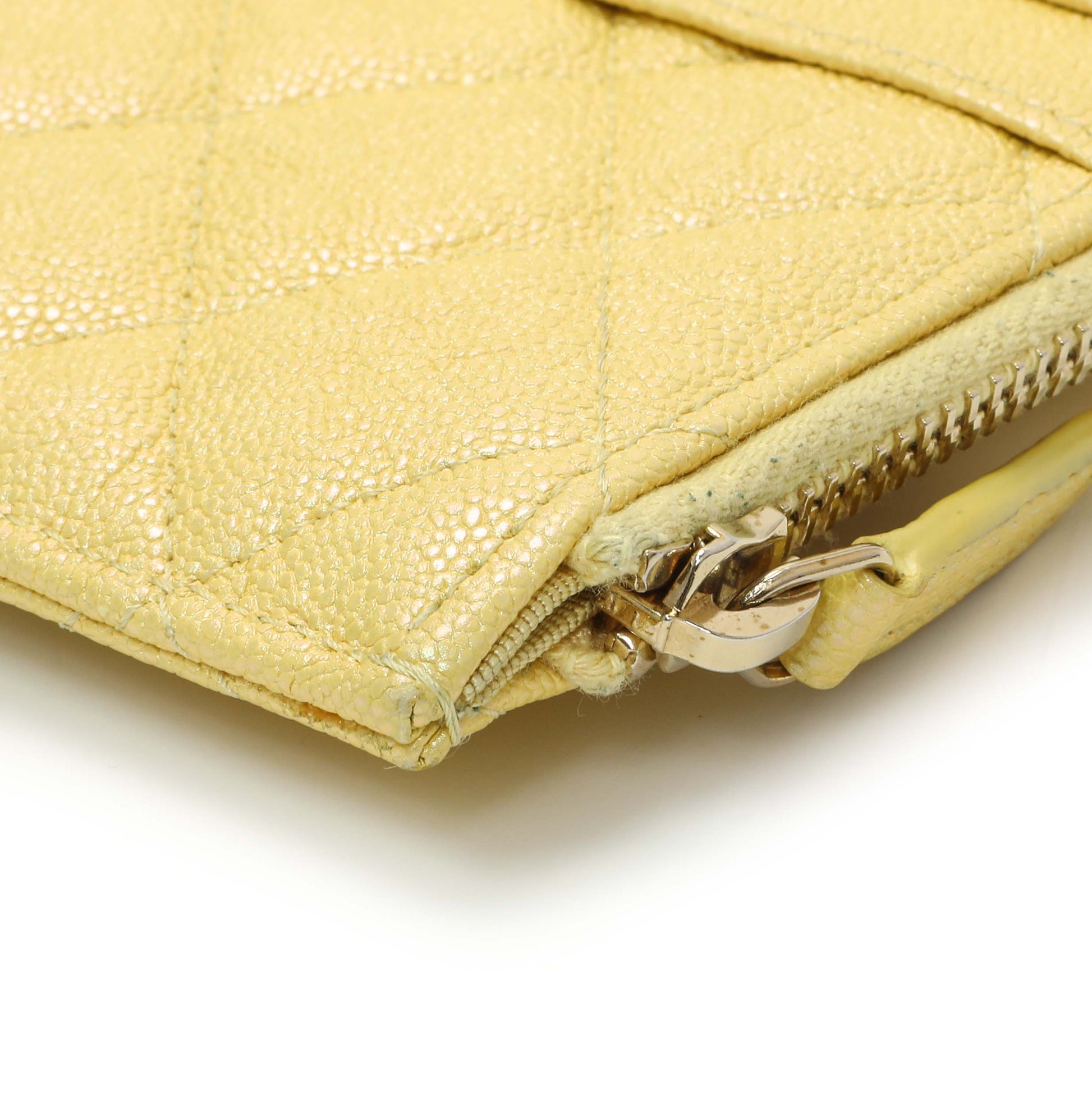Exclusive Chanel Yellow Iridescent Caviar Classic Phone Pouch — Alternate View 7
