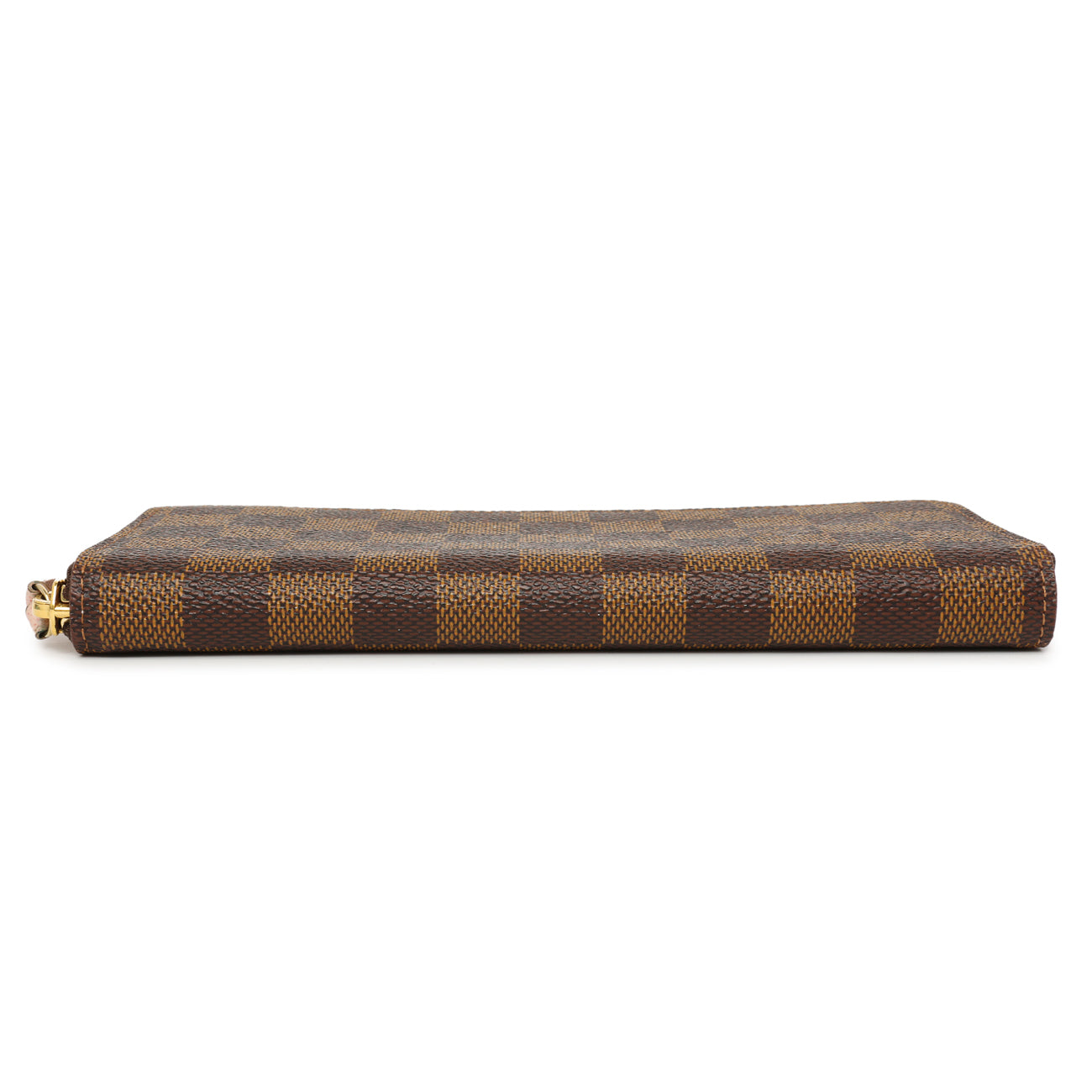 Exclusive Louis Vuitton Damier Ebene Rose Ballerine Clemence Wallet — Back View