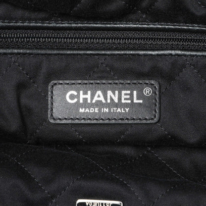 Exclusive Chanel Black Silver Metallic Shaded Quilted Shiny Calfskin Small Chanel 22 — Alternate View 9