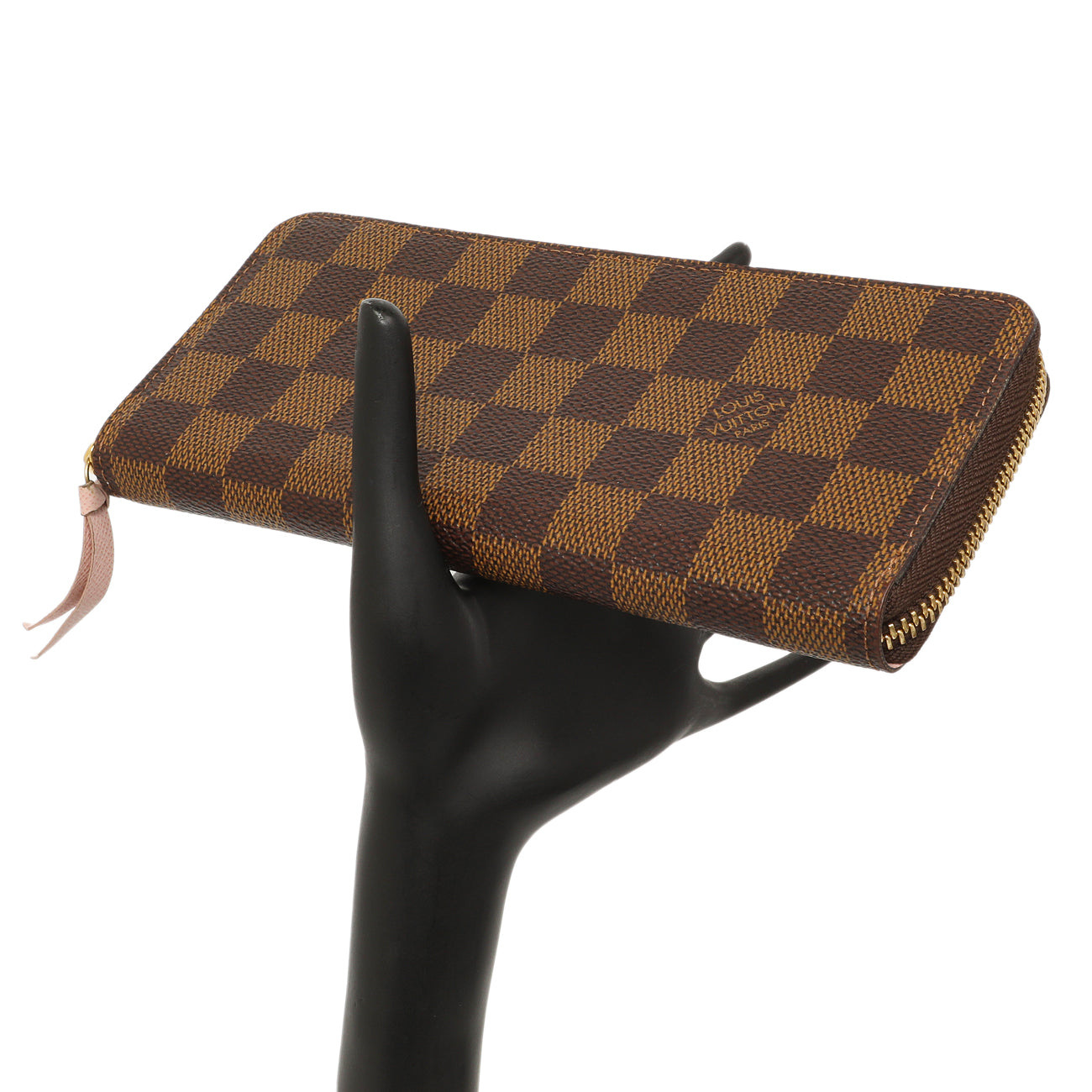 Exclusive Louis Vuitton Damier Ebene Rose Ballerine Clemence Wallet — Alternate View 7