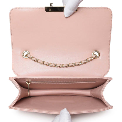 Exclusive Chanel Pink Quilted Sheepskin Mini Beauty Lock Flap — Alternate View 12