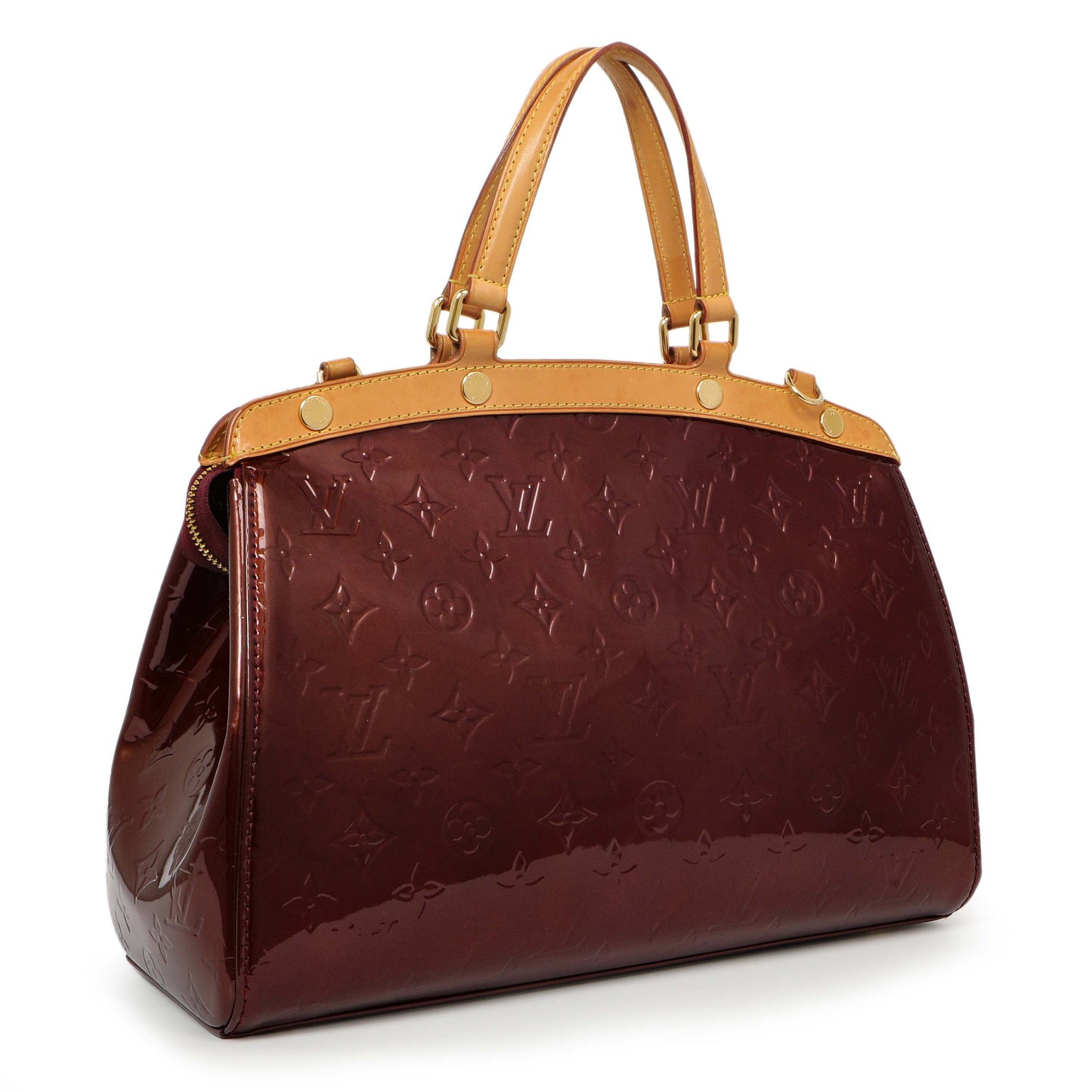 Exclusive Louis Vuitton Rouge Fauviste Vernis Brea MM — Side View