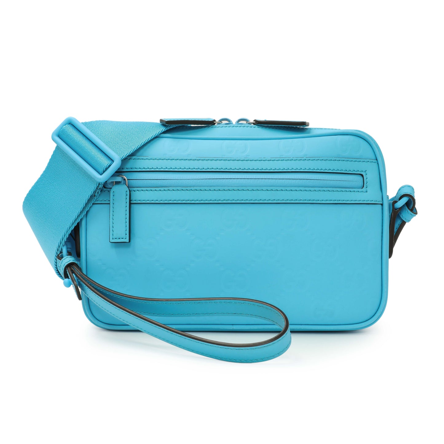 Exclusive Gucci Rubber Effect Calfskin Monogram GG Messenger — Front View