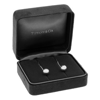 Exclusive Tiffany & Co. Sterling Silver HardWear Ball Drop Earrings — Top View