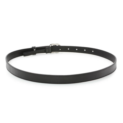 Exclusive Gucci Black Calfskin GG Marmont 20mm Belt — Side View