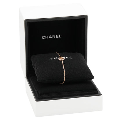Exclusive Chanel 18K Beige Gold Diamond Coco Bracelet — Top View