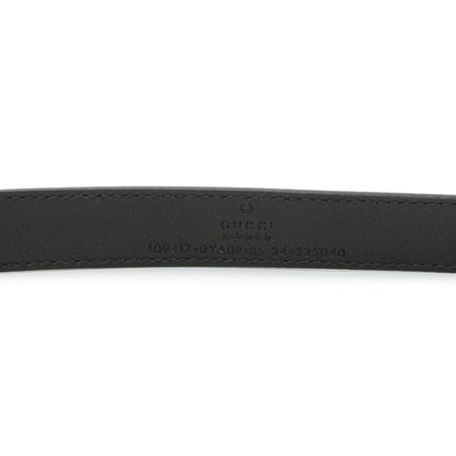 Exclusive Gucci Black Calfskin GG Marmont 20mm Belt — Back View