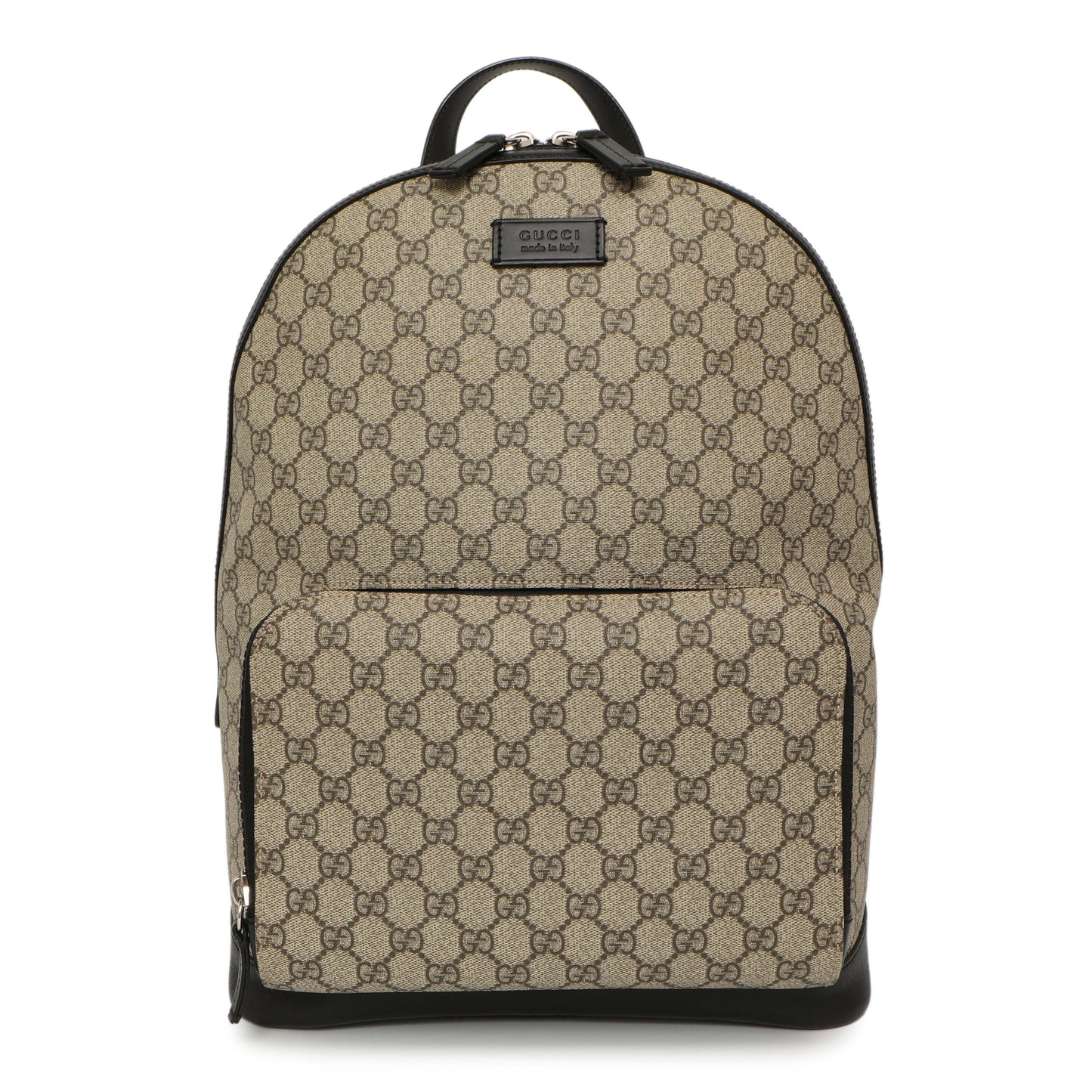 Exclusive Gucci GG Supreme Monogram Medium Backpack — Front View