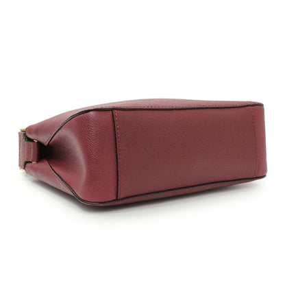 Exclusive Burberry Burgundy Grained Calfskin Small Helmsley Crossbody — Top View