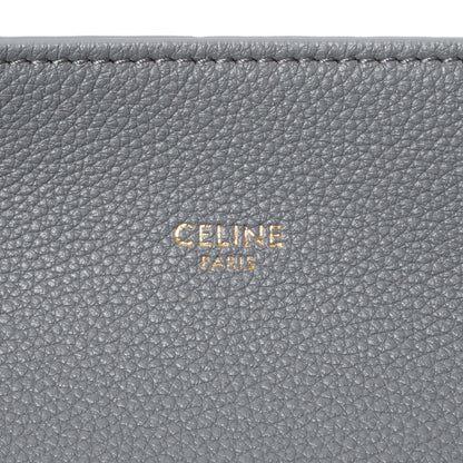 Exclusive Celine Grey Soft Grained Calfskin Medium Belt Cabas Phantom — Detail View