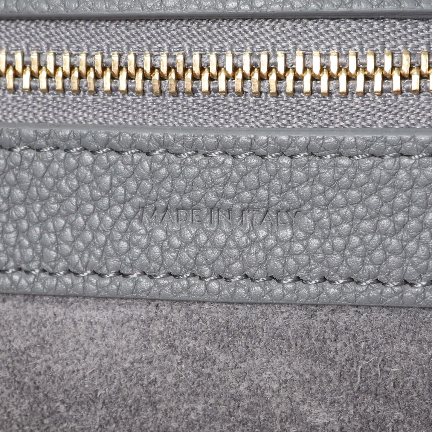 Exclusive Celine Grey Soft Grained Calfskin Medium Belt Cabas Phantom — Lifestyle View