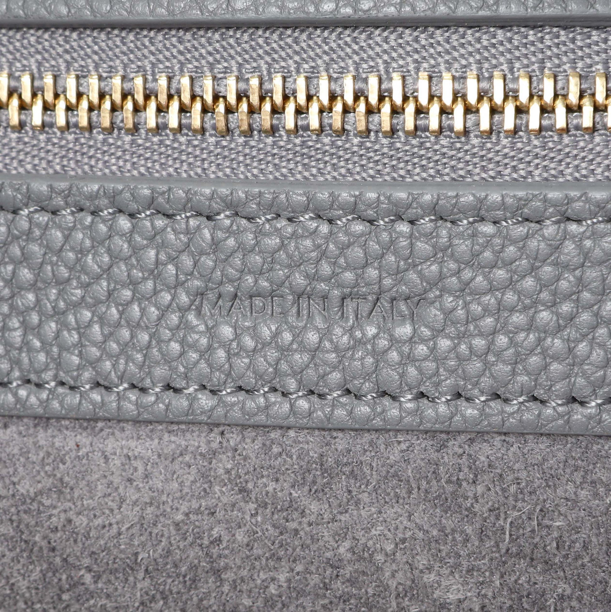 Exclusive Celine Grey Soft Grained Calfskin Medium Belt Cabas Phantom — Lifestyle View