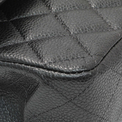 Exclusive Chanel Dark Grey Caviar Medium Classic Double Flap — Top View