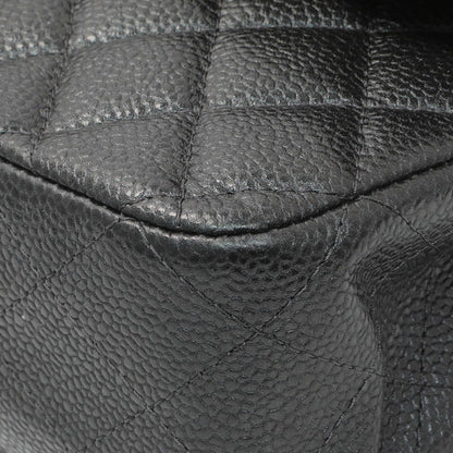 Exclusive Chanel Dark Grey Caviar Medium Classic Double Flap — Detail View