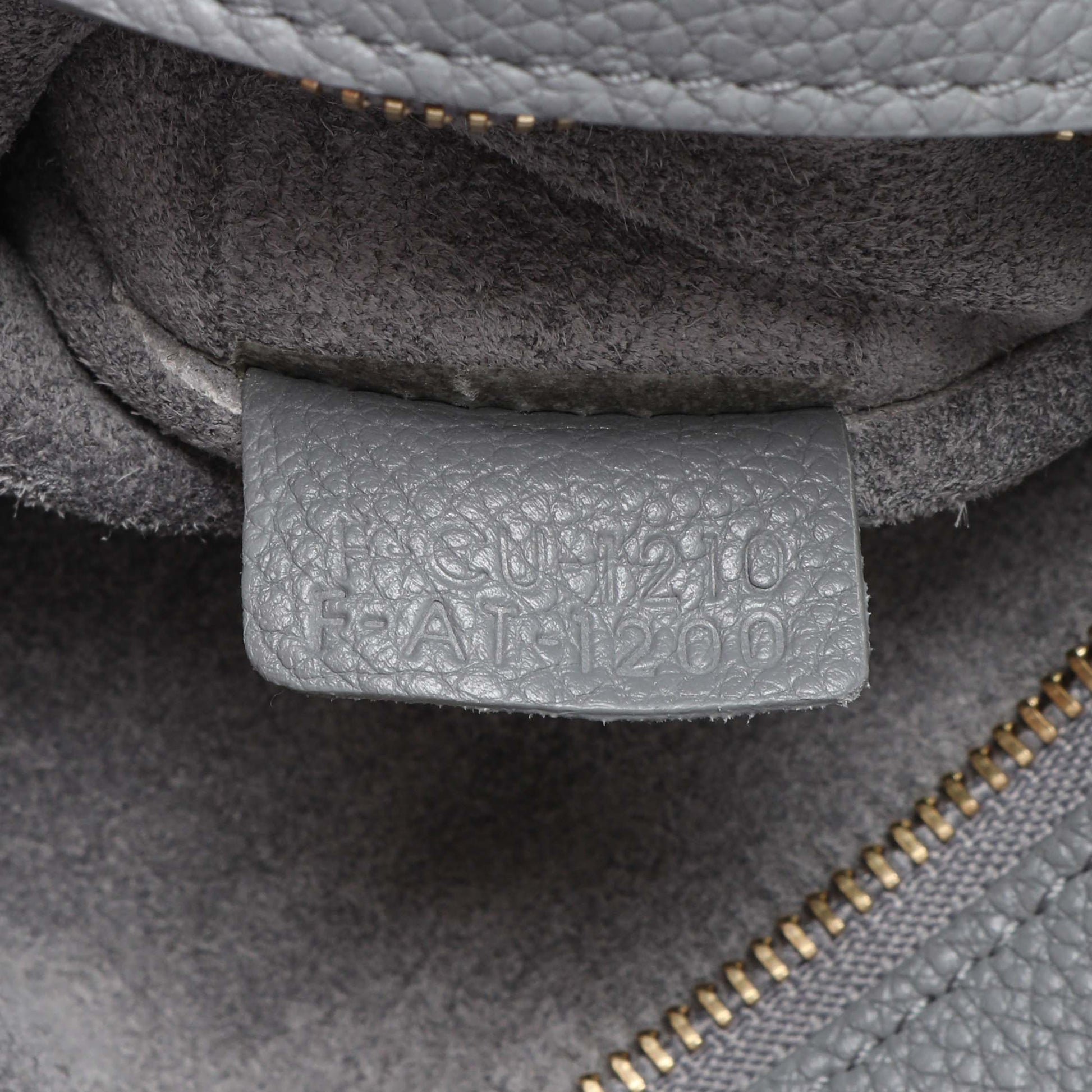Exclusive Celine Grey Soft Grained Calfskin Medium Belt Cabas Phantom — Alternate View 7