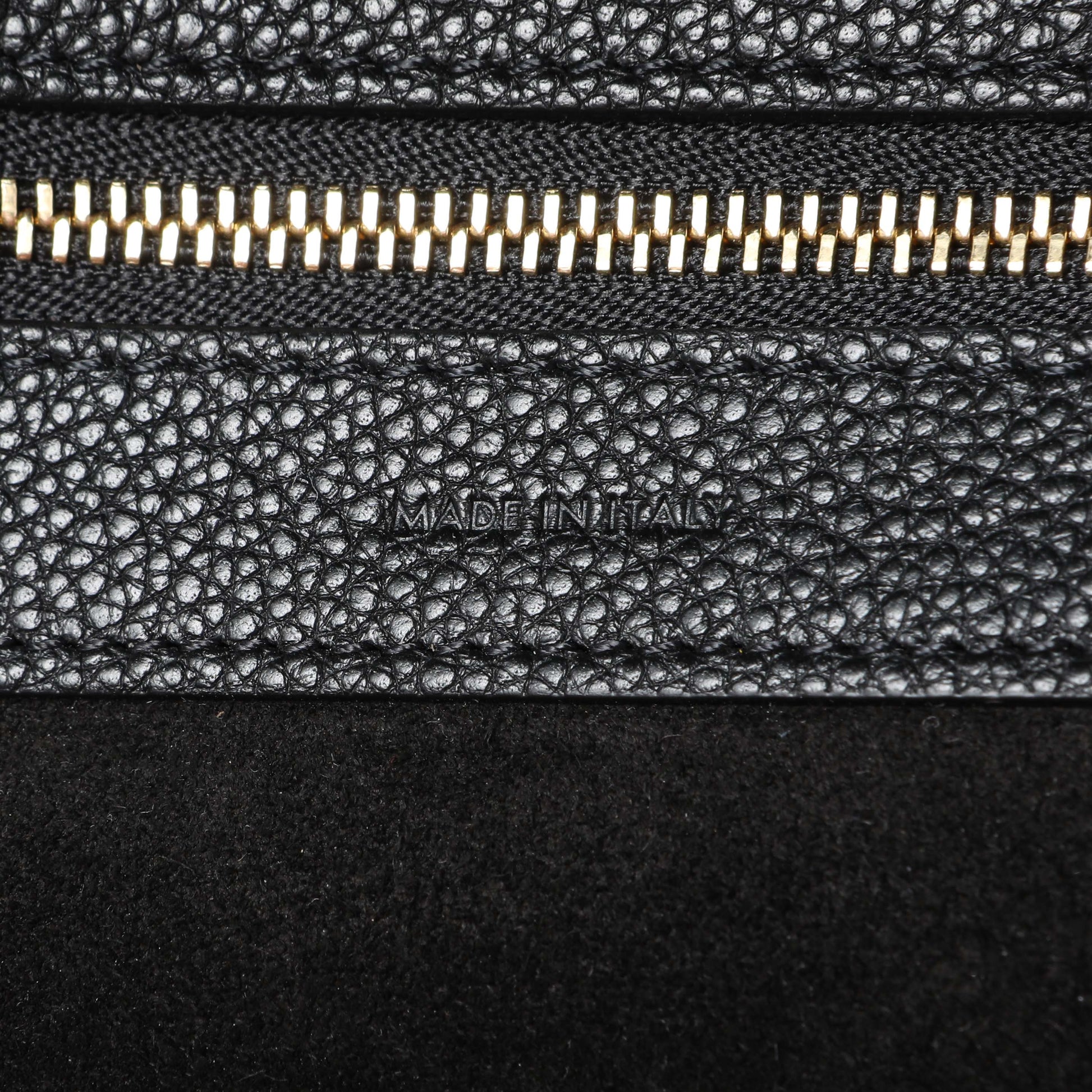Exclusive Celine Black Soft Grained Calfskin Medium Belt Cabas Phantom — Lifestyle View