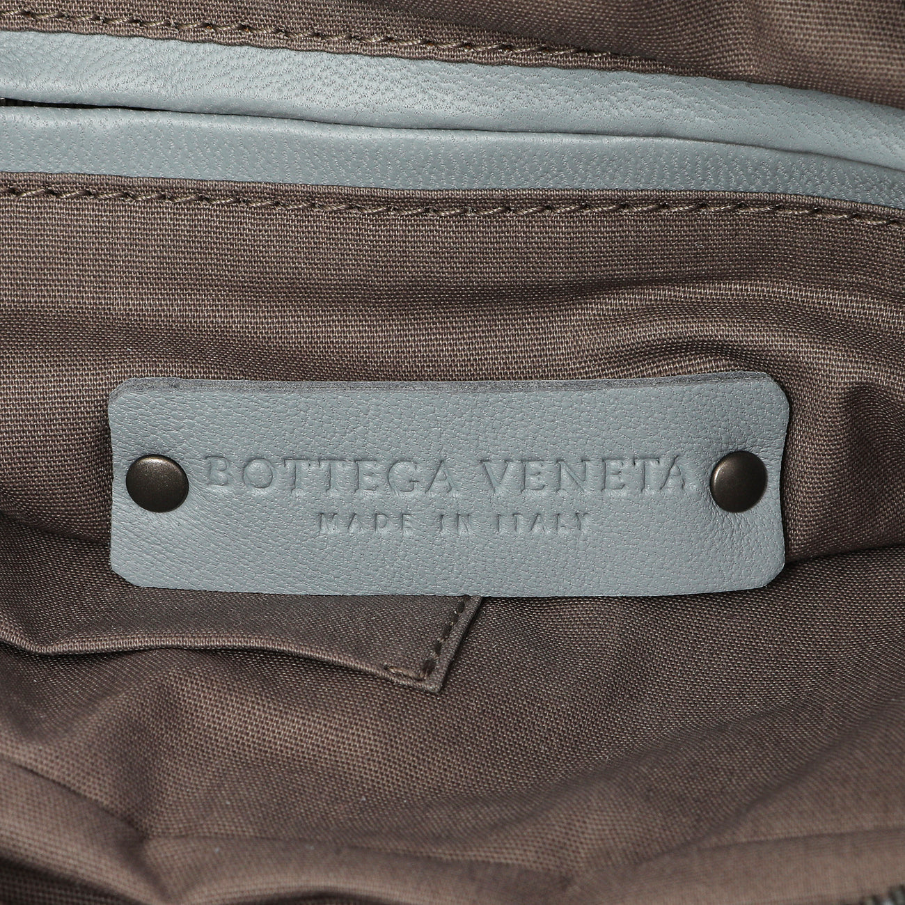 Exclusive Bottega Veneta Blue Nappa Intrecciato Crossbody Bag — Detail View