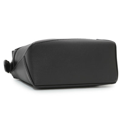 Exclusive Loewe Black Calfskin Mini Puzzle Bag — Back View