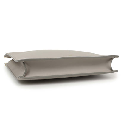 Exclusive Celine Light Grey Smooth Calfskin Mini Clasp Bag — Top View