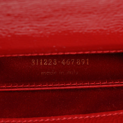 Exclusive Saint Laurent Red Textured Patent Monogram Large Belle De Jour Clutch — Alternate View 12