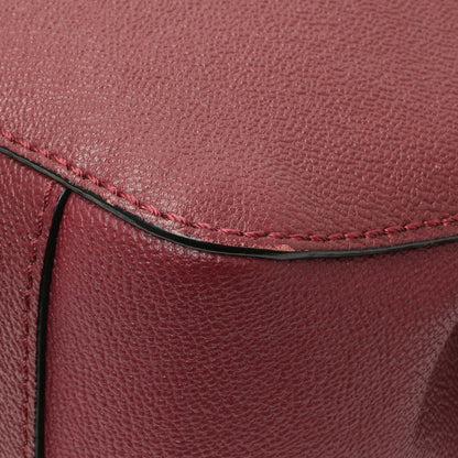Exclusive Burberry Burgundy Grained Calfskin Small Helmsley Crossbody — Lifestyle View