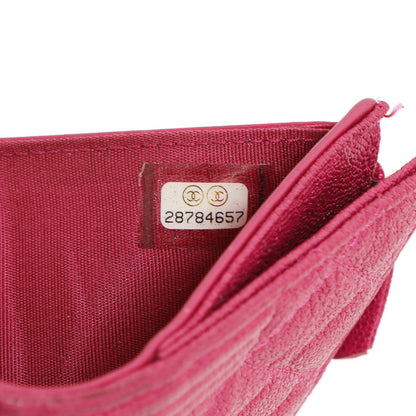 Exclusive Chanel Fuchsia Quilted Caviar Boy Compact Wallet — Alternate View 15