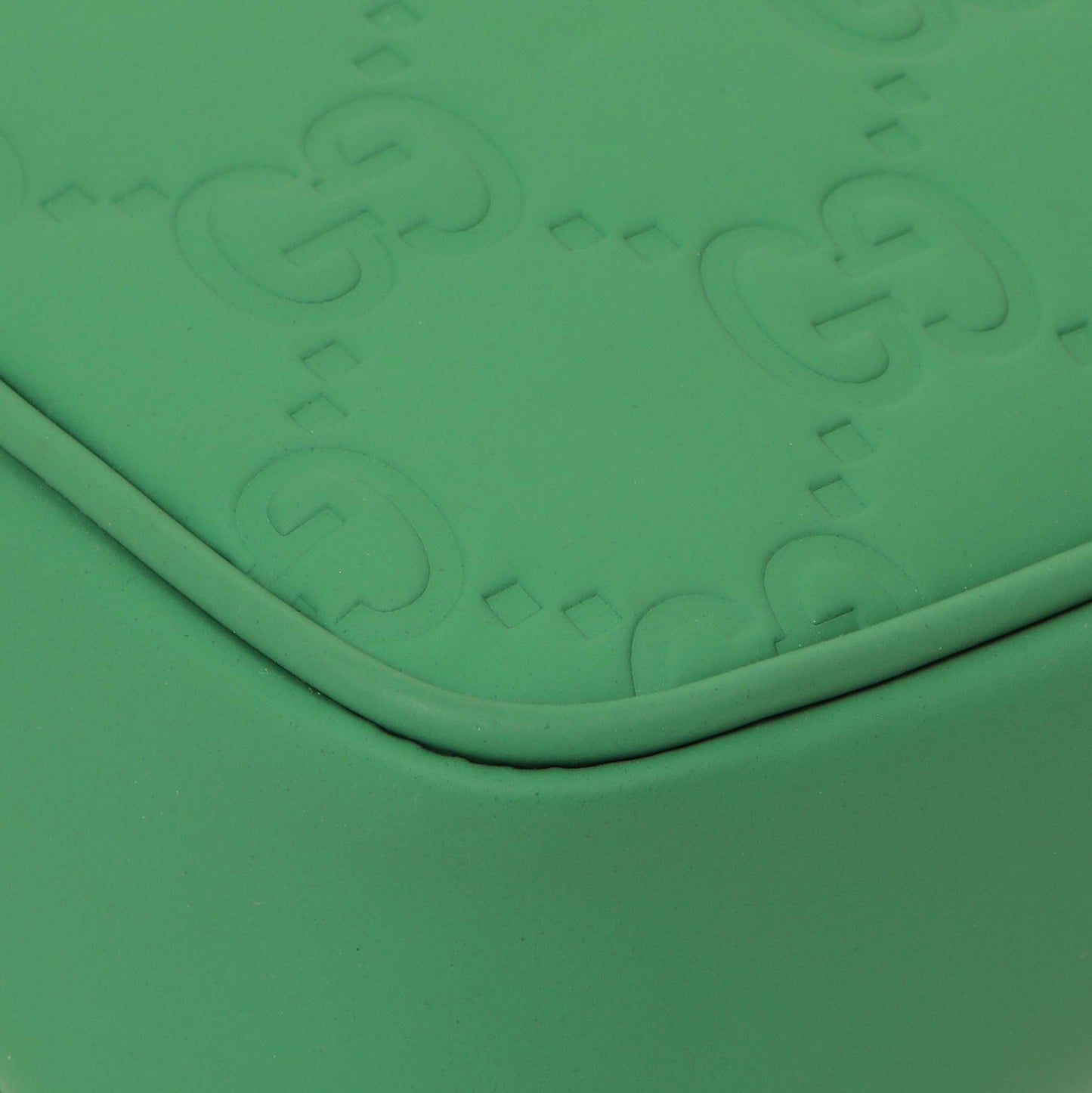 Exclusive Gucci Green Rubber Effect Monogram GG Crossbody Bag — Alternate View 7