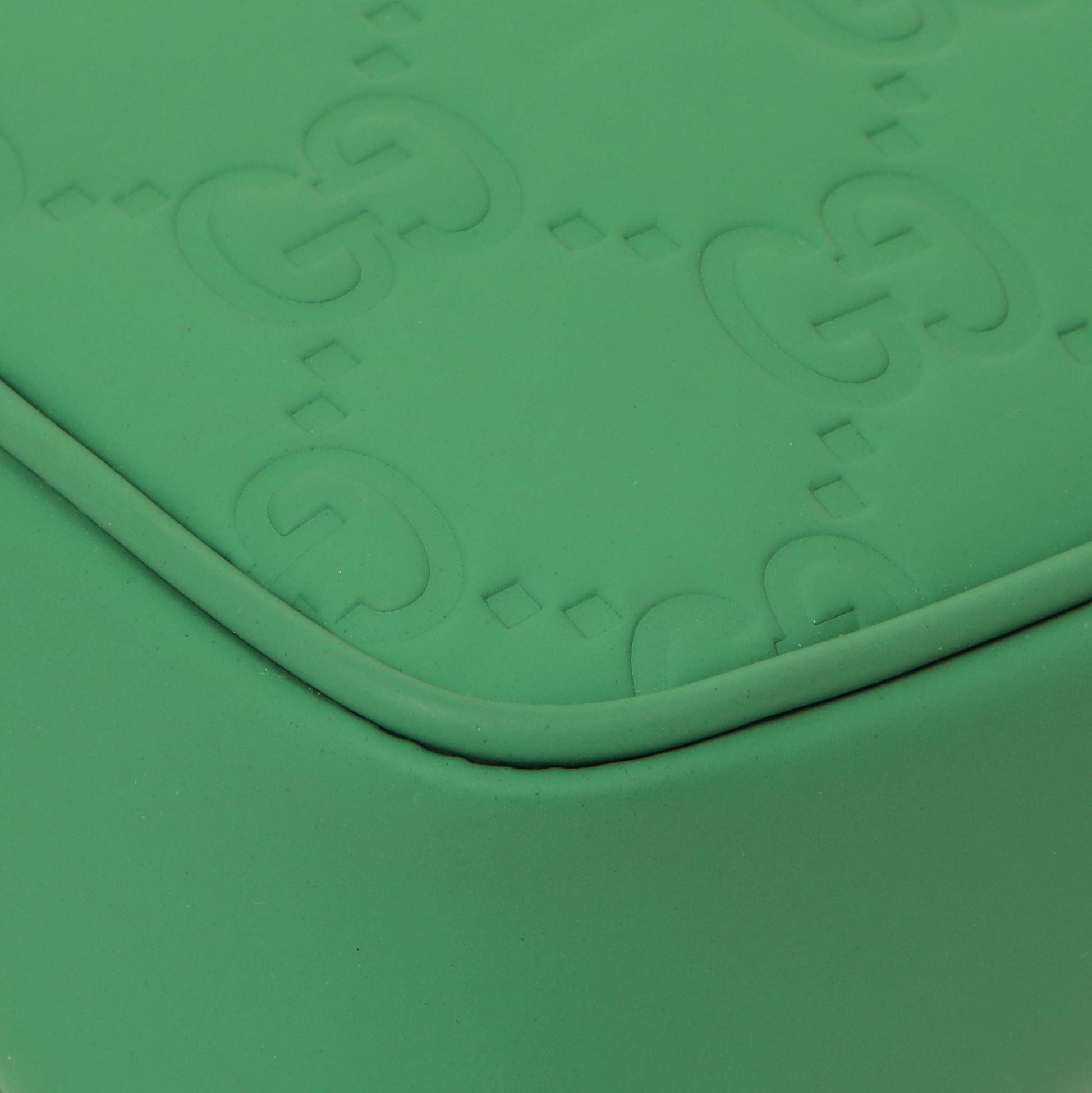 Exclusive Gucci Green Rubber Effect Monogram GG Crossbody Bag — Alternate View 7