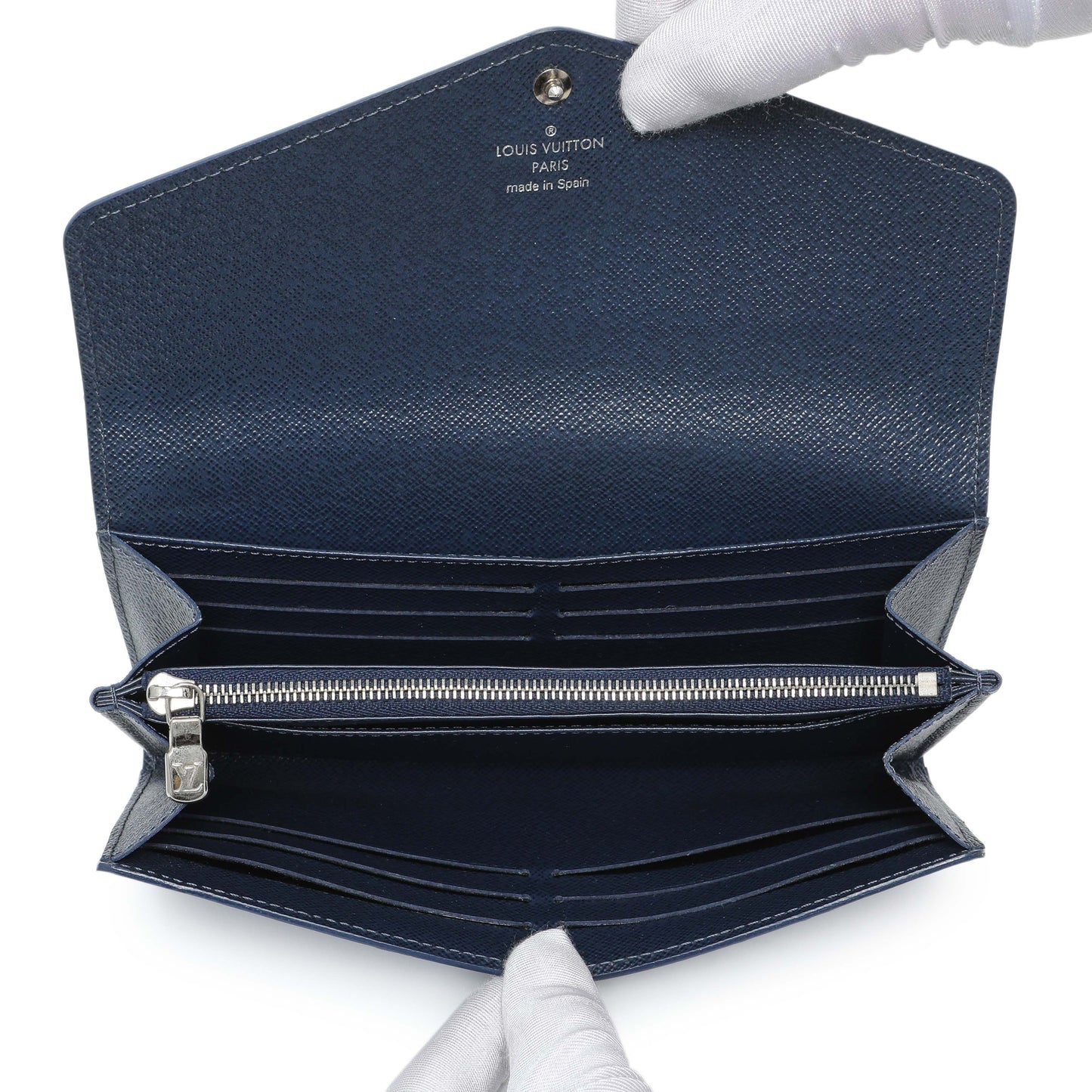 Exclusive Louis Vuitton Blue Epi Sarah Wallet — Alternate View 12